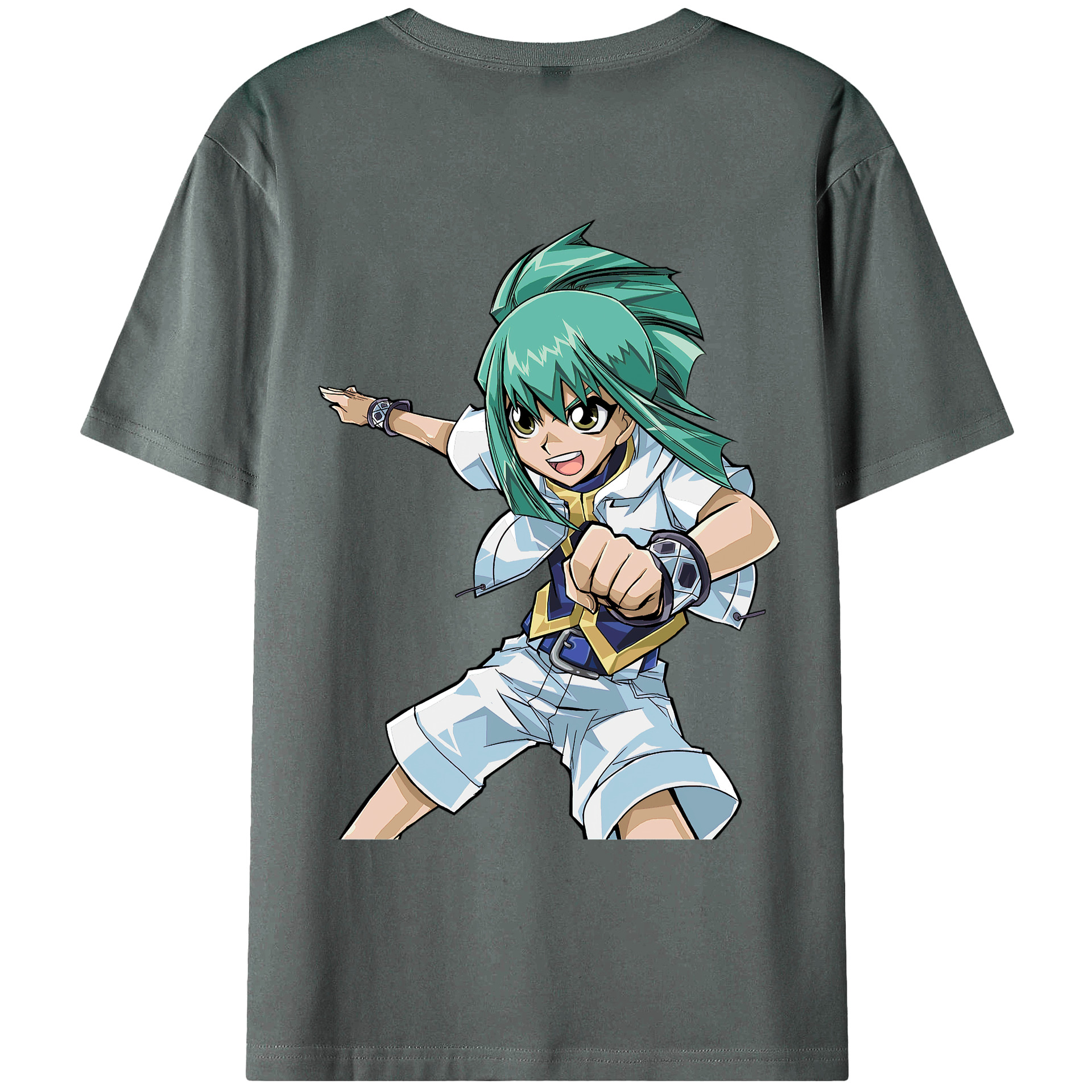 （画像用） 遊☆戯☆王 Yu-Gi-Oh! 綿100％ メンズ半袖Tシャツ（バックプリント） 通気性